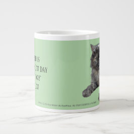 Taza De Café Gigante Respeta a tu gato por RoseWrites