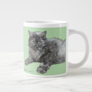 Taza De Café Gigante Respeta a tu gato por RoseWrites