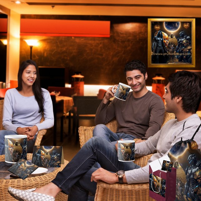 Taza De Café Gigante Restaurando La Dignidad De Nuestro Poster De Ances (Get the full collection at: https://bit.ly/BlackFutureZazzle)