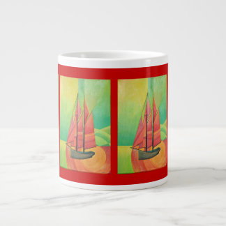 Taza De Café Gigante Resumen cubano de arte geométrico