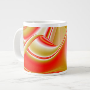 Taza De Café Gigante Resumen de amor y oro en 3D Rainbowart