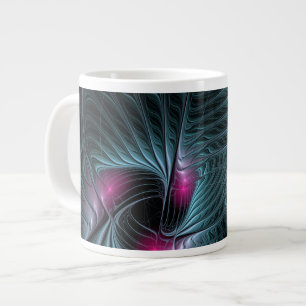 Taza De Café Gigante Resumen de la fantasía colorida fractal
