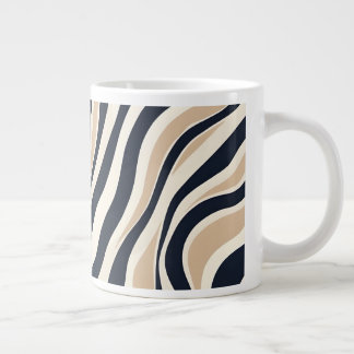 Taza De Café Gigante Resumen De Pez Neutral Y Carbón De Estilo