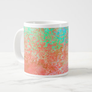 Taza De Café Gigante Resumen de tinta de alcohol Naranja de fuego