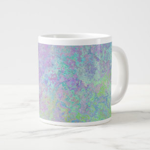Taza De Café Gigante Resumen de tinta de neón pastel de lavanda
