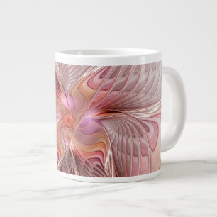 Taza De Café Gigante Resumen mariposa colorida Fantasía arte fractal