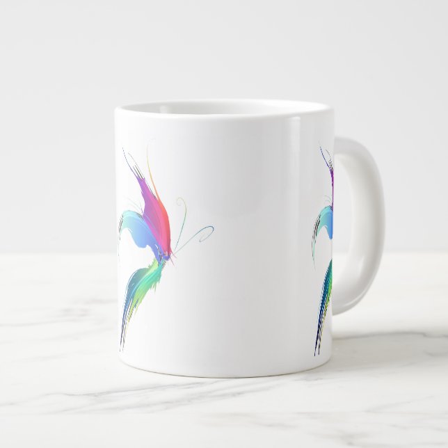 Taza De Café Gigante Resumen Paint Splatt Butterfly (Derecha)