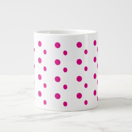 Taza De Café Gigante Resumen, puntos divertidos de polka rosa