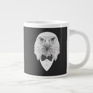 Taza De Café Gigante Retrato de águila elegante