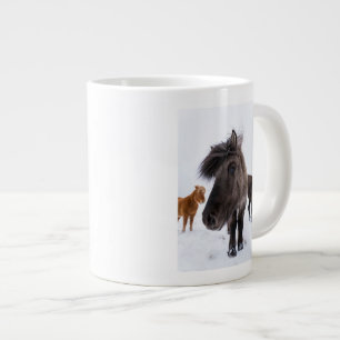 Taza De Café Gigante Retrato de caballo islandés, Islandia