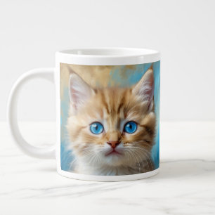 Taza De Café Gigante Retrato de gato adorable