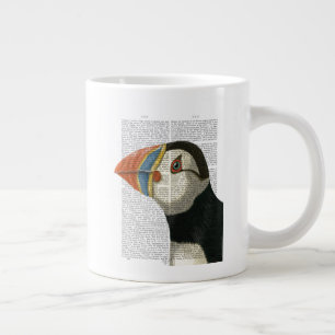 Taza De Café Gigante Retrato de Puffin