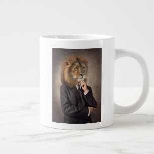 Taza De Café Gigante Retrato de un león