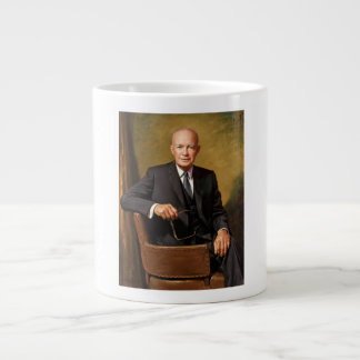 Taza De Café Gigante Retrato del Presidente Dwight Eisenhower en la Cas