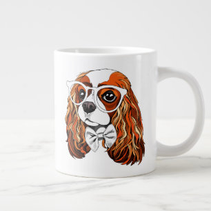 Taza De Café Gigante Retrato del rey Charles Spaniel