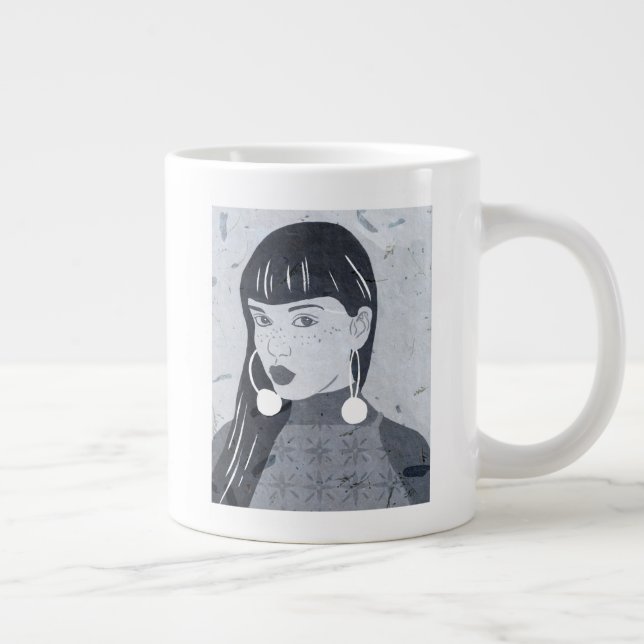Taza De Café Gigante Retrato nocturno (Derecha)