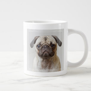 Taza De Café Gigante Retrato Pug