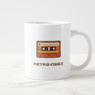 Taza De Café Gigante Retro Cassette Mug - RETROVIBEX Vintage Coffee Cup