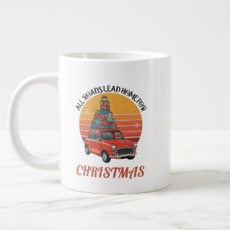Taza De Café Gigante Retro Christmas