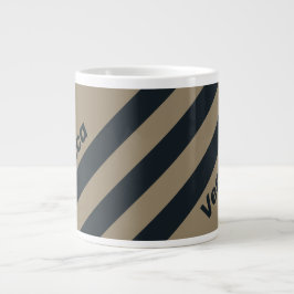 Taza De Café Gigante Retro Desierto Tres Franjas con Nombre
