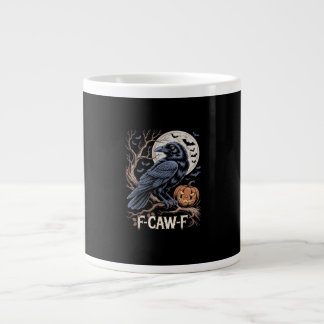 Taza De Café Gigante Retro F-Caw-F Bird Crow Funny Crow Bird Cawing Gru