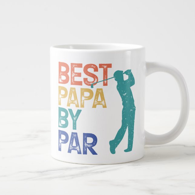 Taza De Café Gigante Retro Golfer - Mejor Papa Por Par (Derecha)
