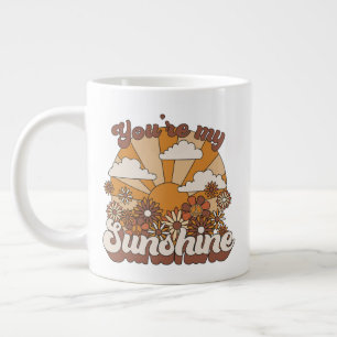Taza De Café Gigante Retro Groovy   Eres mi Sunshine