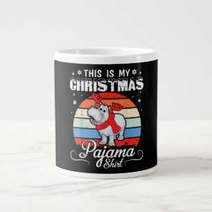 Taza De Café Gigante Retro Hippo Esta Es La Camisa Pajama De Mis Navida