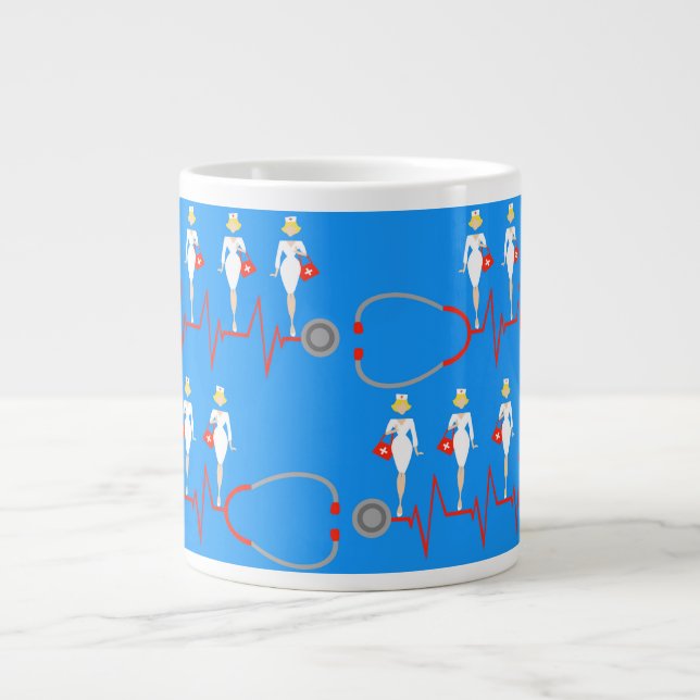 Taza De Café Gigante Retro Nurse Mug (Frente)