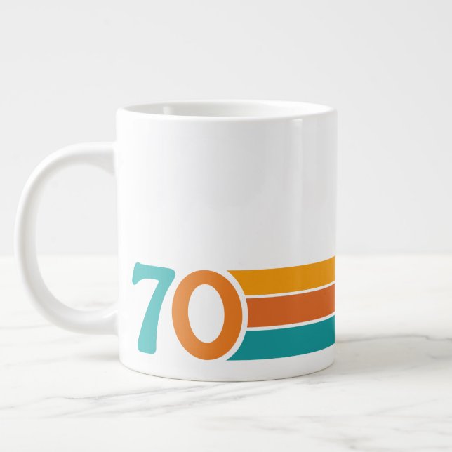 Taza De Café Gigante Retro Sunset 70 (Izquierda)