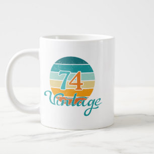 Taza De Café Gigante Retro Sunset 74 Vintage Distressed