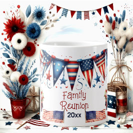 Taza De Café Gigante Reunión de la Familia de Bandera Patriótica 4 de j