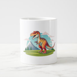 Taza De Café Gigante Rex de dinosaurio T con montaña