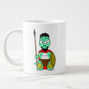 Taza De Café Gigante Rex Tirano Vestido Como Leónidas.