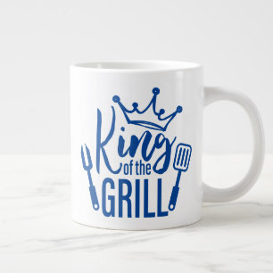 Taza De Café Gigante Rey de la tipografía de la parrilla