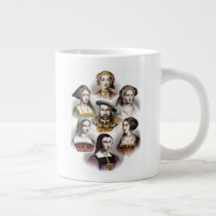 Taza De Café Gigante Rey Enrique VIII de Inglaterra  Sus seis esposas
