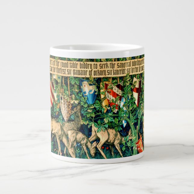 Taza De Café Gigante Rey Medieval Arthur William Morris (Frente)