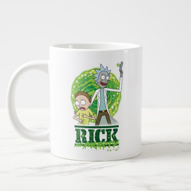 Taza De Café Gigante RICK AND MORTY™ | Splash verde (Izquierda)