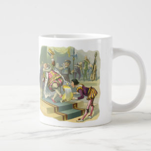 Taza De Café Gigante Rima infantil Vintage Old King Cole Poema Canción