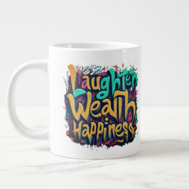Taza De Café Gigante Riqueza de la felicidad