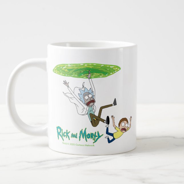 Taza De Café Gigante RIQUEZA Y MORTY™| Fuera Del Portal (Izquierda)