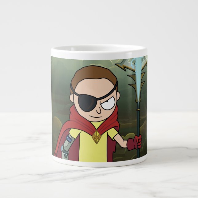 Taza De Café Gigante RIQUEZA Y MORTY™| Mortalidad malvada (Frente)