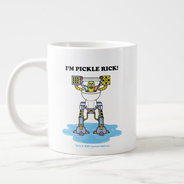 Taza De Café Gigante RIQUEZA Y MORTY™| Pickle Rick Toilet Mech (Izquierda)