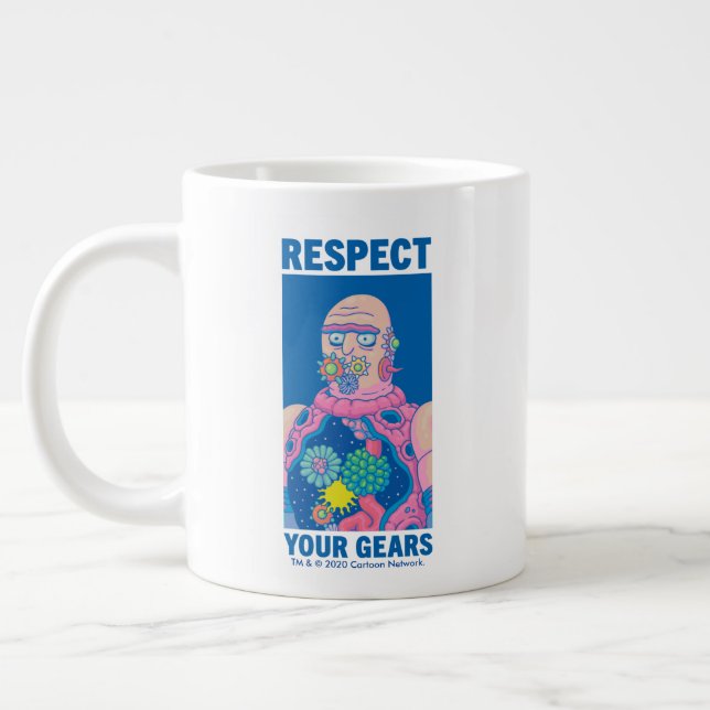Taza De Café Gigante RIQUEZA Y MORTY™| Respete sus engranajes (Izquierda)