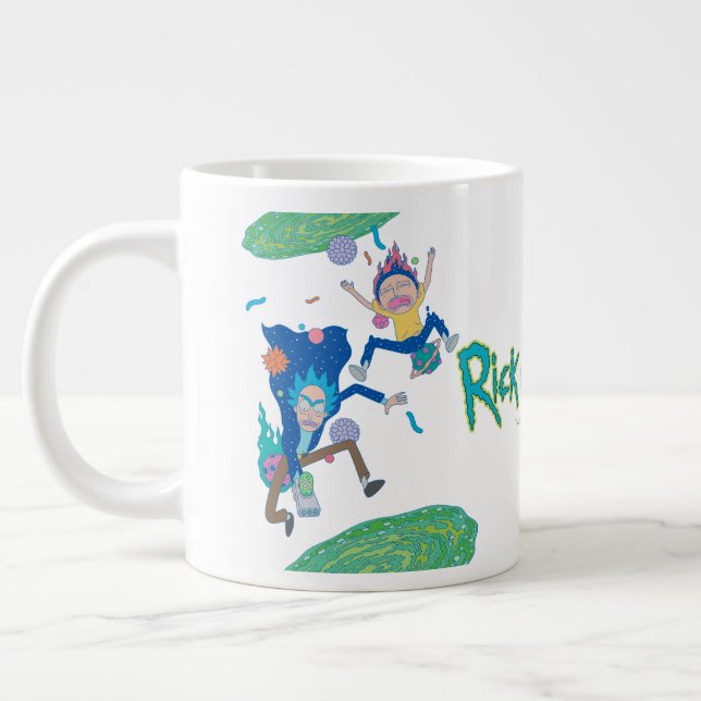 Taza De Café Gigante RIQUEZA Y MORTY™| Salto de portal infectado (Izquierda)
