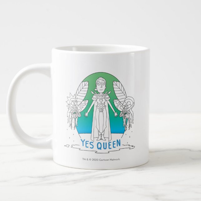 Taza De Café Gigante RIQUEZA Y MORTY™| Sí Reina (Izquierda)