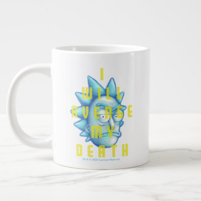 Taza De Café Gigante RIQUEZA Y MORTY™| Venceré mi muerte (Izquierda)