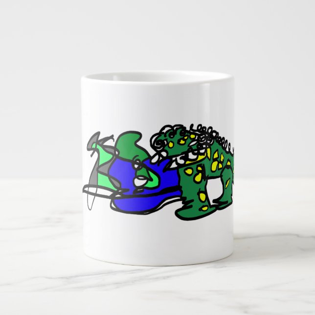 Taza De Café Gigante Ritmo de cocodrilo (Frente)