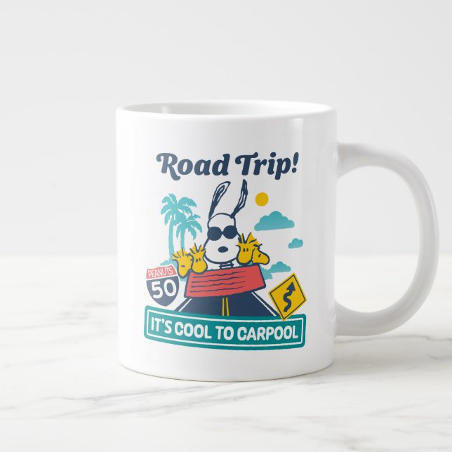 Taza De Café Gigante Road Trippin | Cacahuetes Es Guay to Carpool (Derecha)