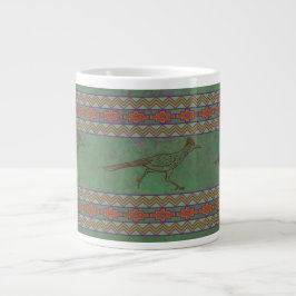 Taza De Café Gigante Roadrunner del Suroeste Sagebrush Green